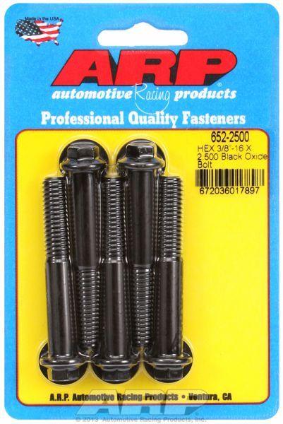 ARP 5-Pack Bolt Kit, Hex Head Black Oxide (AR652-2500) AR652-2500