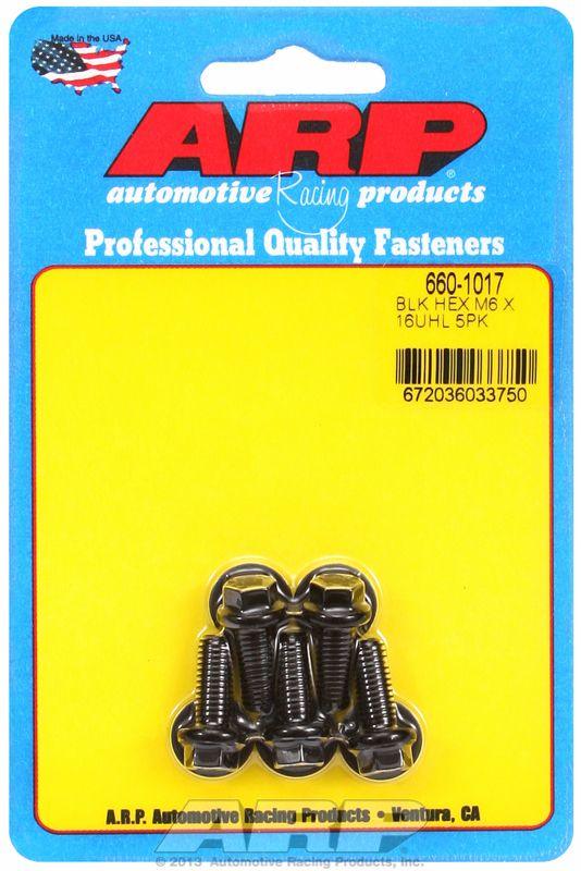 ARP 5-Pack Bolt Kit, Hex Head Black Oxide (AR660-1017) AR660-1017