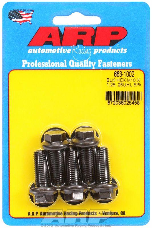ARP 5-Pack Bolt Kit, Hex Head Black Oxide (AR663-1002) AR663-1002