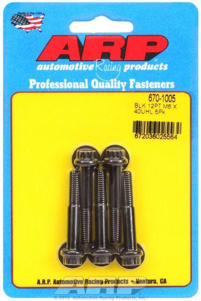 ARP 5-Pack Bolt Kit, 12-Point Head Black Oxide (AR670-1005) AR670-1005