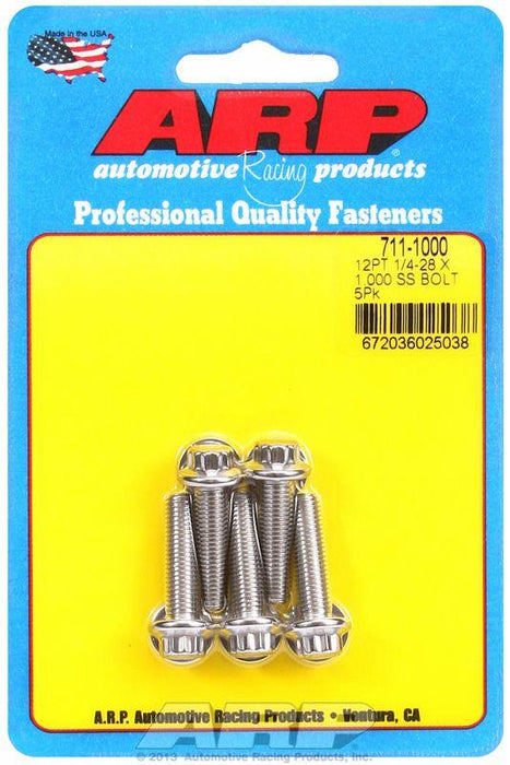 ARP 5-Pack Bolt Kit, 12-Point Head S/S (AR711-1000)