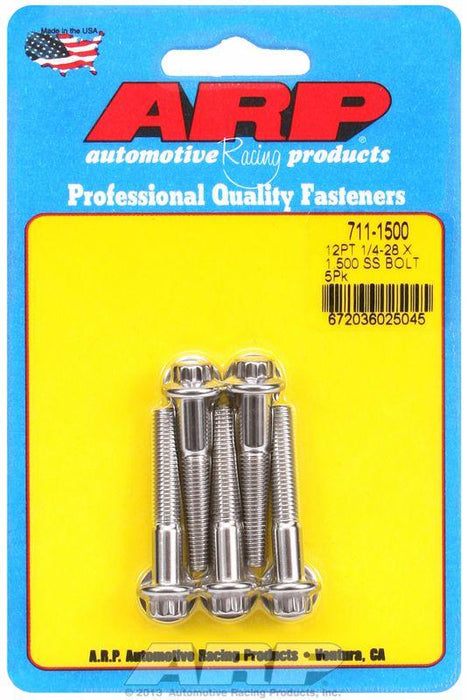 ARP 5-Pack Bolt Kit, 12-Point Head S/S (AR711-1500)