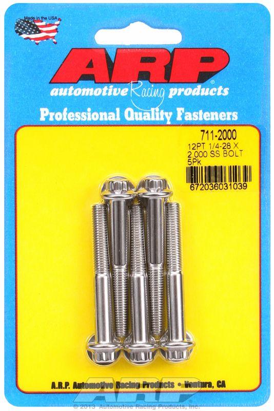 ARP 5-Pack Bolt Kit, 12-Point Head S/S (AR711-2000) AR711-2000
