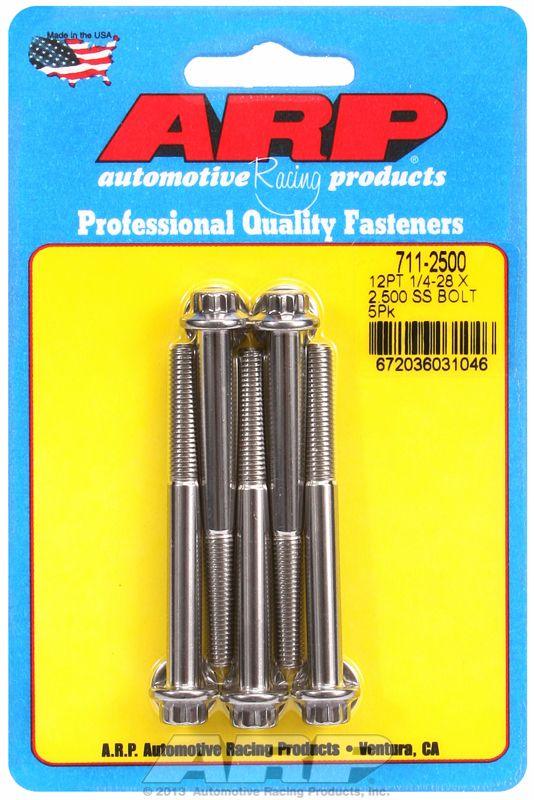 ARP 5-Pack Bolt Kit, 12-Point Head S/S (AR711-2500) AR711-2500