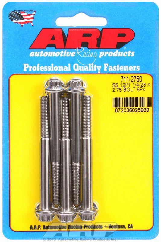ARP 5-Pack Bolt Kit, 12-Point Head S/S (AR711-2750) AR711-2750