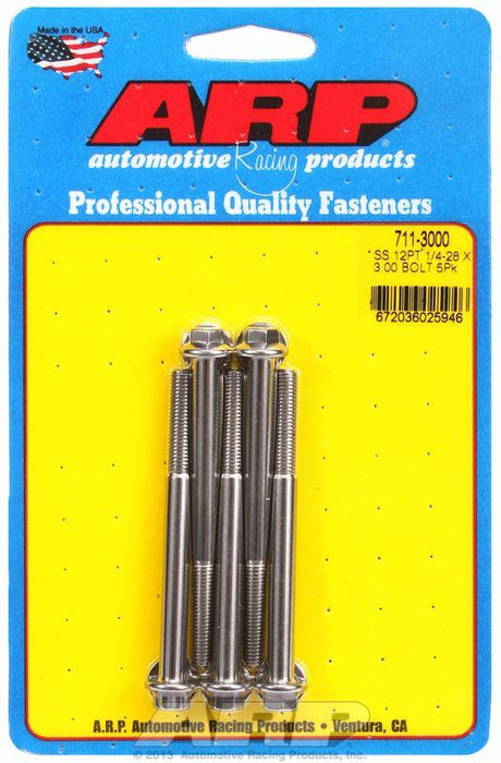 ARP 5-Pack Bolt Kit, 12-Point Head S/S (AR711-3000) AR711-3000