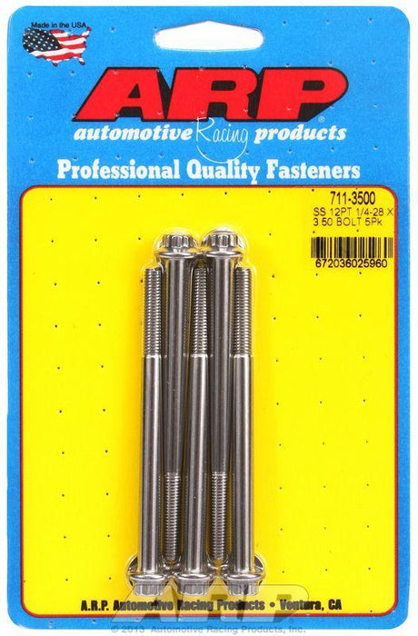 ARP 5-Pack Bolt Kit, 12-Point Head S/S (AR711-3500) AR711-3500
