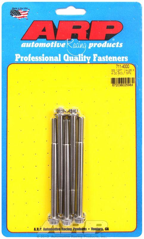 ARP 5-Pack Bolt Kit, 12-Point Head S/S (AR711-4000) AR711-4000