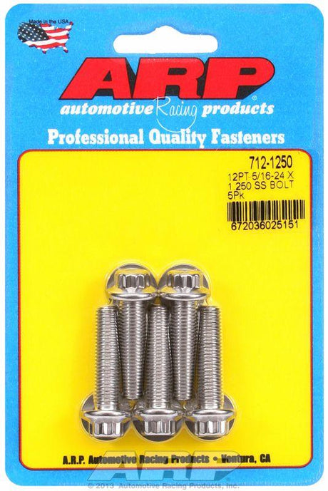 ARP 5-Pack Bolt Kit, 12-Point Head S/S (AR712-1250) AR712-1250
