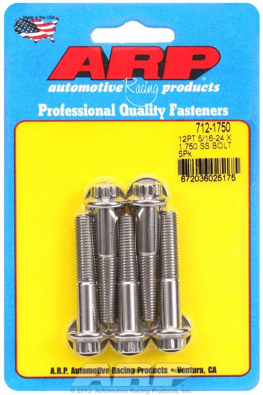 ARP 5-Pack Bolt Kit, 12-Point Head S/S (AR712-1750) AR712-1750