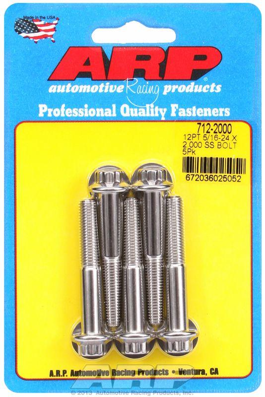 ARP 5-Pack Bolt Kit, 12-Point Head S/S (AR712-2000) AR712-2000