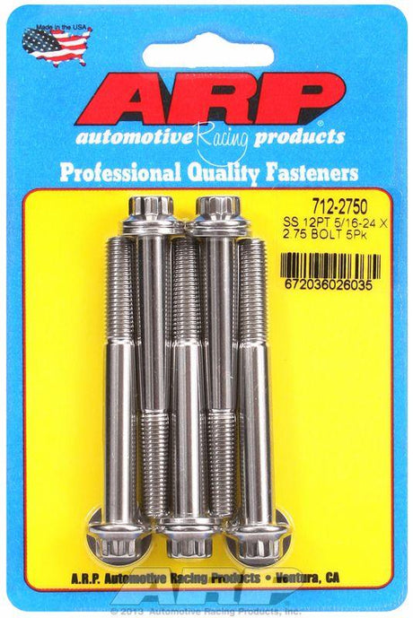 ARP 5-Pack Bolt Kit, 12-Point Head S/S (AR712-2750) AR712-2750