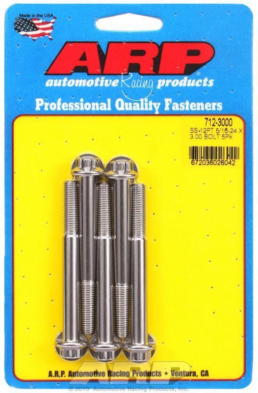 ARP 5-Pack Bolt Kit, 12-Point Head S/S (AR712-3000) AR712-3000