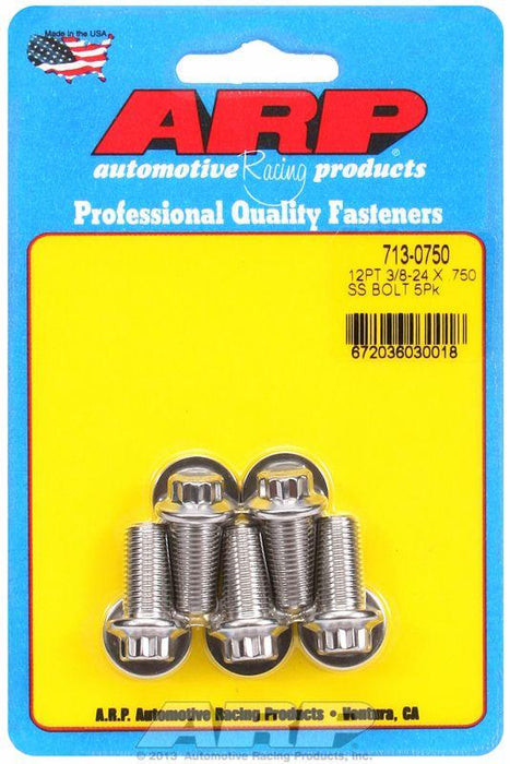 ARP 5-Pack Bolt Kit, 12-Point Head S/S (AR713-0750)