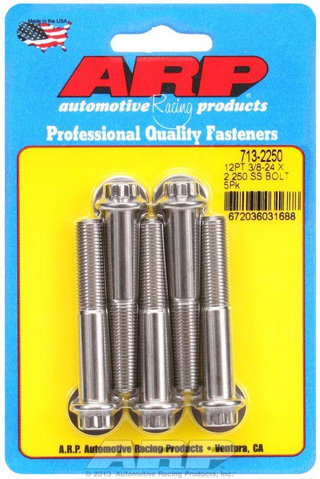 ARP 5-Pack Bolt Kit, 12-Point Head S/S (AR713-2250)