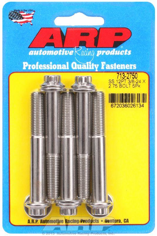 ARP 5-Pack Bolt Kit, 12-Point Head S/S (AR713-2750) AR713-2750