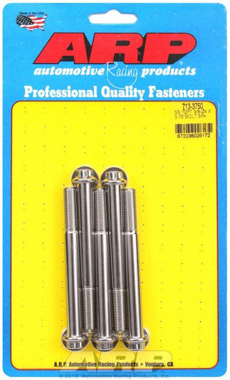 ARP 5-Pack Bolt Kit, 12-Point Head S/S (AR713-3750) AR713-3750