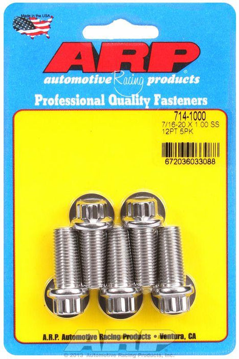 ARP 5-Pack Bolt Kit, 12-Point Head S/S (AR714-1000)