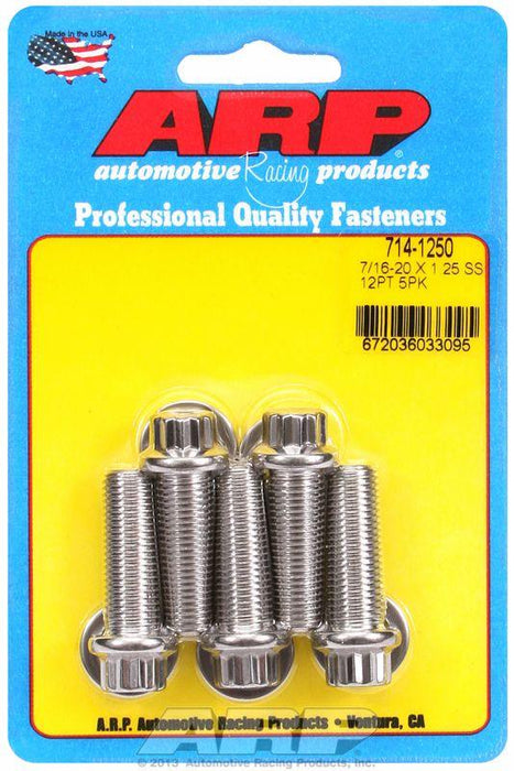 ARP 5-Pack Bolt Kit, 12-Point Head S/S (AR714-1250)