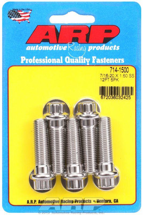 ARP 5-Pack Bolt Kit, 12-Point Head S/S (AR714-1500)