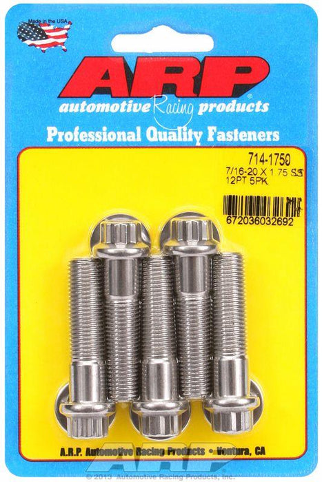 ARP 5-Pack Bolt Kit, 12-Point Head S/S (AR714-1750)