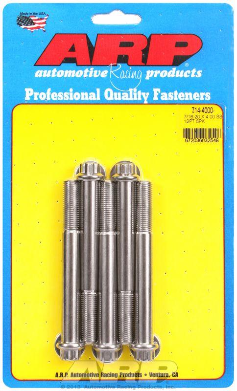 ARP 5-Pack Bolt Kit, 12-Point Head S/S (AR714-4000) AR714-4000
