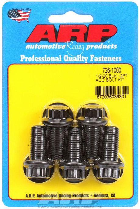ARP 5-Pack Bolt Kit, 12-Point Head Black Oxide (AR726-1000) AR726-1000