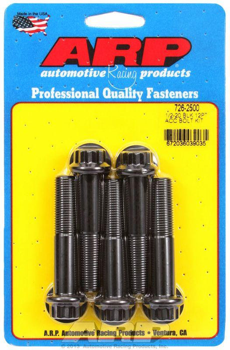 ARP 5-Pack Bolt Kit, 12-Point Head Black Oxide (AR726-2500) AR726-2500