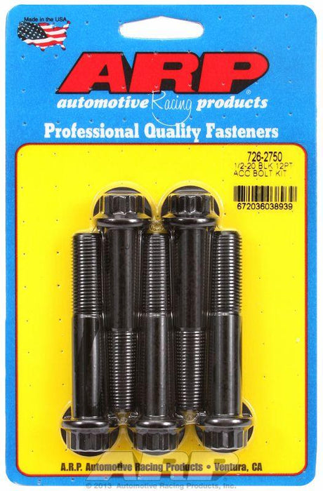 ARP 5-Pack Bolt Kit, 12-Point Head Black Oxide (AR726-2750)