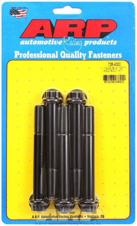 ARP 5-Pack Bolt Kit, 12-Point Head Black Oxide (AR726-4000) AR726-4000