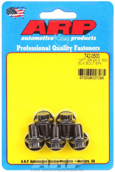 ARP 5-Pack Bolt Kit, 12-Point Head Black Oxide (AR742-0500)