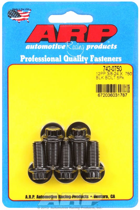 ARP 5-Pack Bolt Kit, 12-Point Head Black Oxide (AR742-0750)