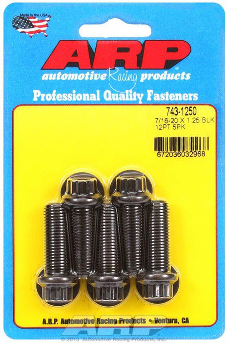 ARP 5-Pack Bolt Kit, 12-Point Head Black Oxide (AR743-1250)