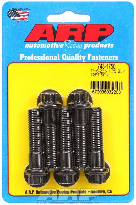 ARP 5-Pack Bolt Kit, 12-Point Head Black Oxide (AR743-1750)