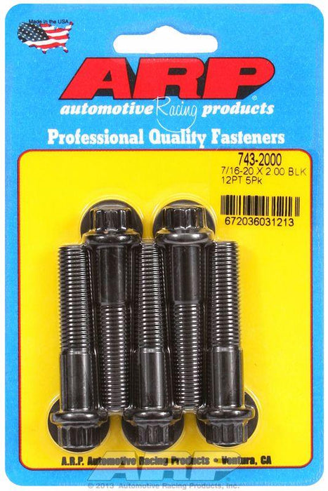 ARP 5-Pack Bolt Kit, 12-Point Head Black Oxide (AR743-2000)