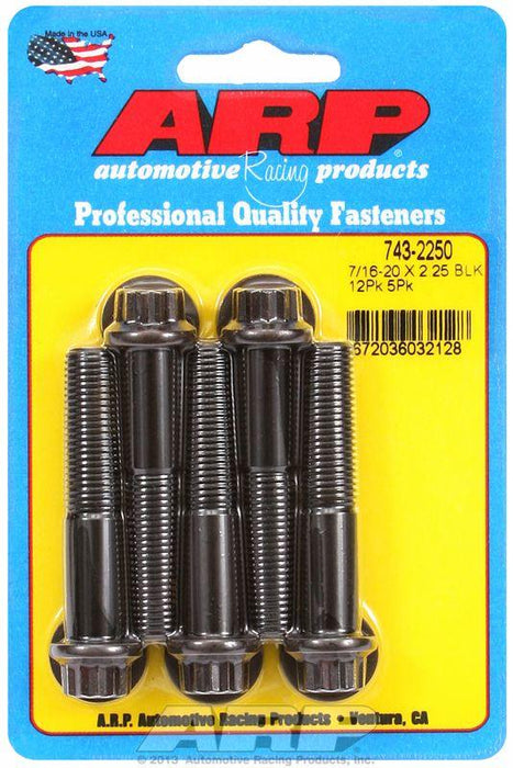 ARP 5-Pack Bolt Kit, 12-Point Head Black Oxide (AR743-2250)