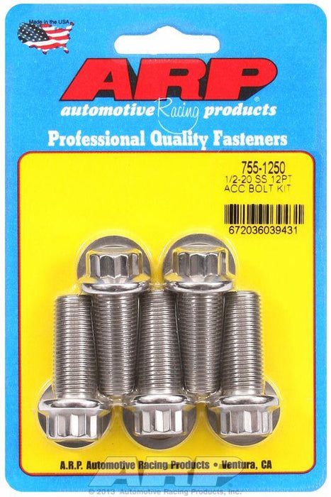 ARP 5-Pack Bolt Kit, 12-Point Head S/S (AR755-1250)