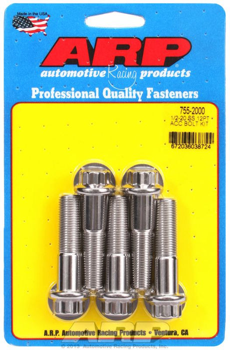 ARP 5-Pack Bolt Kit, 12-Point Head S/S (AR755-2000)