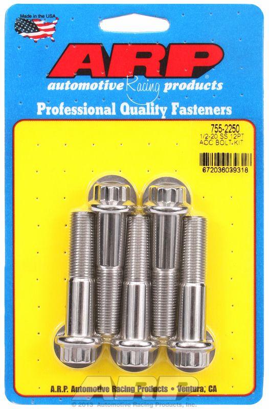 ARP 5-Pack Bolt Kit, 12-Point Head S/S (AR755-2250) AR755-2250