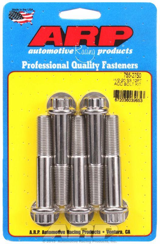 ARP 5-Pack Bolt Kit, 12-Point Head S/S (AR755-2750) AR755-2750