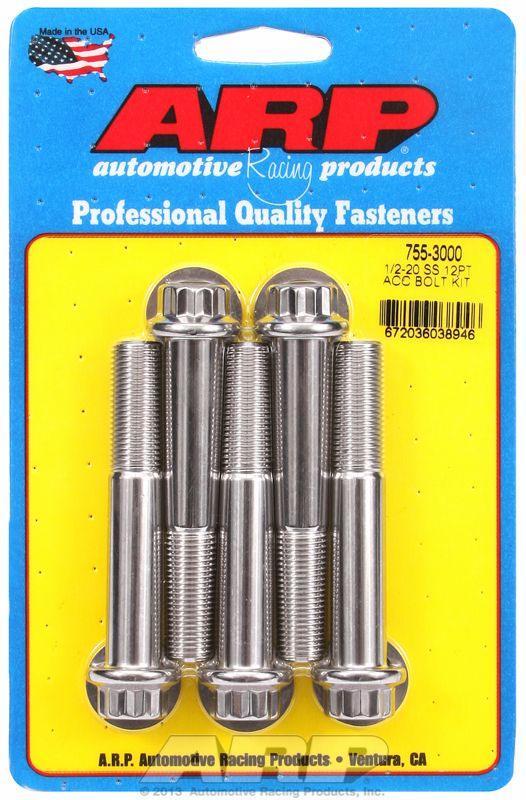 ARP 5-Pack Bolt Kit, 12-Point Head S/S (AR755-3000) AR755-3000