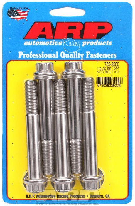 ARP 5-Pack Bolt Kit, 12-Point Head S/S (AR755-3500)