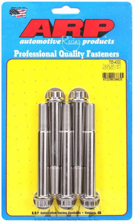 ARP 5-Pack Bolt Kit, 12-Point Head S/S (AR755-4000) AR755-4000