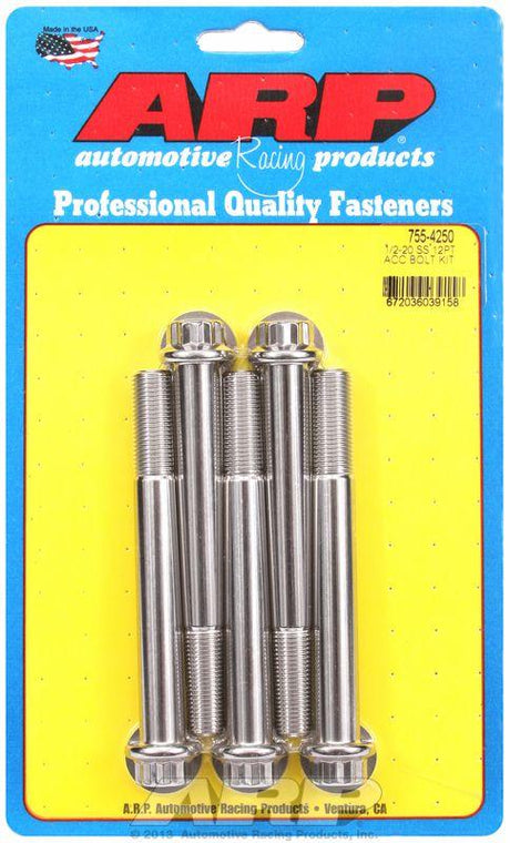 ARP 5-Pack Bolt Kit, 12-Point Head S/S (AR755-4250) AR755-4250
