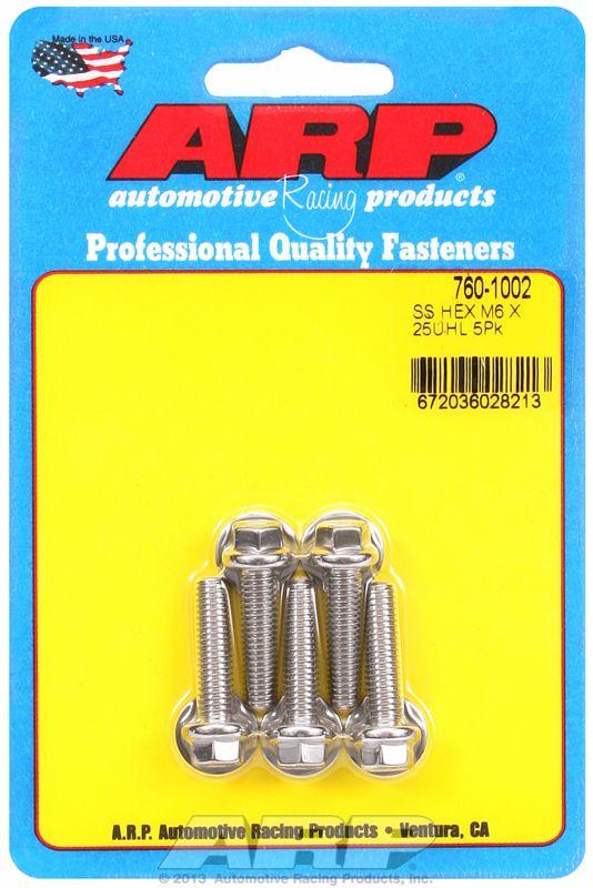 ARP 5-Pack Bolt Kit, Hex Head S/S (AR760-1002) AR760-1002