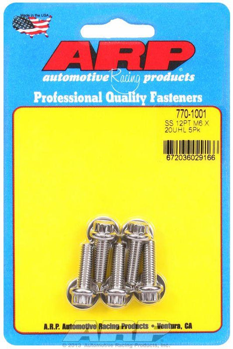 ARP 5-Pack Bolt Kit, 12-Point Head S/S (AR770-1001)