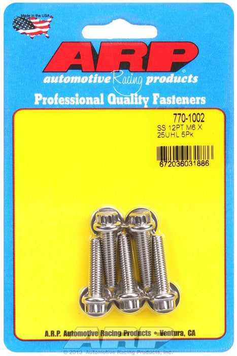 ARP 5-Pack Bolt Kit, 12-Point Head S/S (AR770-1002)