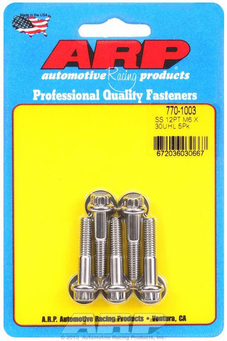 ARP 5-Pack Bolt Kit, 12-Point Head S/S (AR770-1003) AR770-1003