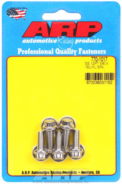 ARP 5-Pack Bolt Kit, 12-Point Head S/S (AR770-1017)