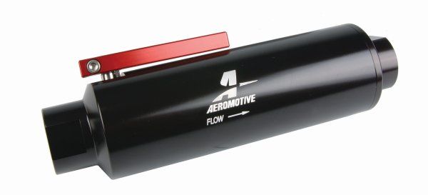 Aeromotive 100 Micron Fuel Filter with Shut-off Valve (ARO12332) ARO12332
